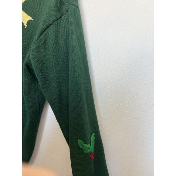 Storybook Knit VTG 3D Teddy Bear Christmas Knit Cardigan Novelty Sweater Grandma - Picture 9 of 11